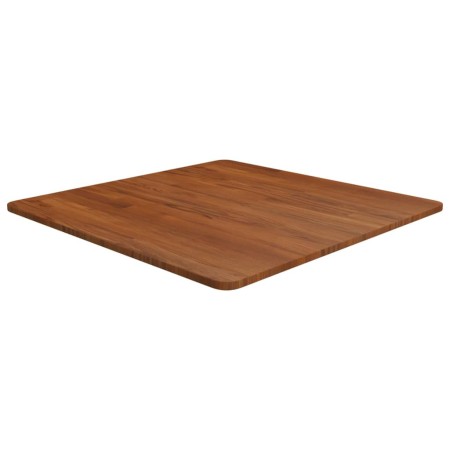 Tablero de mesa cuadrada madera roble marrón oscuro 70x70x1,5cm