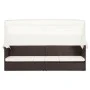 Garden sofa with brown synthetic rattan canopy by vidaXL, Loungers - Ref: Foro24-49394, Price: 225,23 €, Discount: %