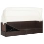 Sofá de jardín con dosel ratán sintético marrón de vidaXL, Tumbonas - Ref: Foro24-49394, Precio: 227,30 €, Descuento: %