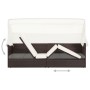 Sofá de jardín con dosel ratán sintético marrón de vidaXL, Tumbonas - Ref: Foro24-49394, Precio: 227,30 €, Descuento: %