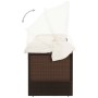 Garden sofa with brown synthetic rattan canopy by vidaXL, Loungers - Ref: Foro24-49394, Price: 227,09 €, Discount: %