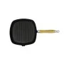 Cast iron grill pan with wooden handle 20x20 cm by vidaXL, Planks - Ref: Foro24-50125, Price: 24,42 €, Discount: %