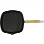 Cast iron grill pan with wooden handle 20x20 cm by vidaXL, Planks - Ref: Foro24-50125, Price: 24,96 €, Discount: %
