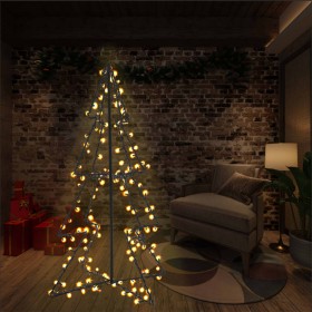 Árbol de Navidad 160 luces LED interior y exterior 78x120 cm