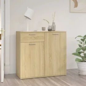 Sonoma Sideboard aus Eiche mit farbigem Sperrholz 80x36x75 cm von vidaXL, Sideboards - Ref: Foro24-805773, Preis: 78,57 €, Ra...
