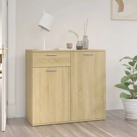 Sonoma Sideboard aus Eiche mit farbigem Sperrholz 80x36x75 cm von vidaXL, Sideboards - Ref: Foro24-805773, Preis: 78,58 €, Ra...