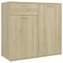 Sonoma Sideboard aus Eiche mit farbigem Sperrholz 80x36x75 cm von vidaXL, Sideboards - Ref: Foro24-805773, Preis: 74,04 €, Ra...