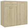 Sonoma Sideboard aus Eiche mit farbigem Sperrholz 80x36x75 cm von vidaXL, Sideboards - Ref: Foro24-805773, Preis: 78,58 €, Ra...