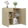 Sonoma Sideboard aus Eiche mit farbigem Sperrholz 80x36x75 cm von vidaXL, Sideboards - Ref: Foro24-805773, Preis: 78,58 €, Ra...