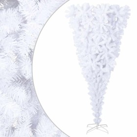 Árbol de Navidad artificial al revés con soporte blanco 240 cm