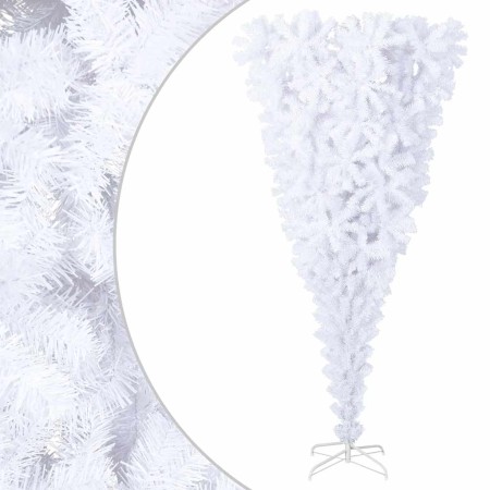 Árbol de Navidad artificial al revés con soporte blanco 240 cm