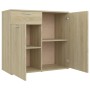 Sonoma Sideboard aus Eiche mit farbigem Sperrholz 80x36x75 cm von vidaXL, Sideboards - Ref: Foro24-805773, Preis: 74,04 €, Ra...