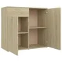 Sonoma Sideboard aus Eiche mit farbigem Sperrholz 80x36x75 cm von vidaXL, Sideboards - Ref: Foro24-805773, Preis: 78,58 €, Ra...
