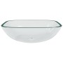 Lavabo de vidrio transparente 42x42x14 cm
