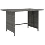 Set de muebles de jardín 10 pzas y cojines ratán sintético gris