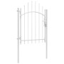 Puerta de jardín de acero blanco 1x2 m