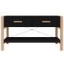 Mesa de centro madera contrachapada negro 82x48x45 cm