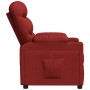 Sillón reclinable de tela rojo tinto