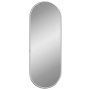 Espejo de pared ovalado plateado 40x15 cm