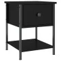 Black engineered wood nightstand 34x35.5x45 cm by vidaXL, Nightstands - Ref: Foro24-825853, Price: 40,62 €, Discount: %