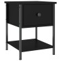 Mesita de noche madera de ingeniería negra 34x35,5x45 cm de vidaXL, Mesitas de noche - Ref: Foro24-825853, Precio: 41,25 €