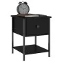 Black engineered wood nightstand 34x35.5x45 cm by vidaXL, Nightstands - Ref: Foro24-825853, Price: 40,62 €, Discount: %