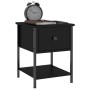 Mesita de noche madera de ingeniería negra 34x35,5x45 cm de vidaXL, Mesitas de noche - Ref: Foro24-825853, Precio: 41,25 €