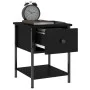 Black engineered wood nightstand 34x35.5x45 cm by vidaXL, Nightstands - Ref: Foro24-825853, Price: 40,62 €, Discount: %
