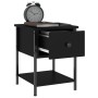 Mesita de noche madera de ingeniería negra 34x35,5x45 cm de vidaXL, Mesitas de noche - Ref: Foro24-825853, Precio: 41,25 €