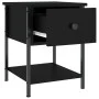 Black engineered wood nightstand 34x35.5x45 cm by vidaXL, Nightstands - Ref: Foro24-825853, Price: 40,62 €, Discount: %
