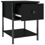 Mesita de noche madera de ingeniería negra 34x35,5x45 cm de vidaXL, Mesitas de noche - Ref: Foro24-825853, Precio: 41,25 €