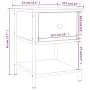 Black engineered wood nightstand 34x35.5x45 cm by vidaXL, Nightstands - Ref: Foro24-825853, Price: 40,62 €, Discount: %
