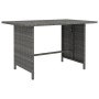 Set de muebles de jardín 9 pzas y cojines ratán sintético gris