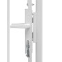 Puerta de jardín de acero blanco 1x2 m