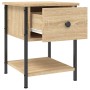 Nachttisch aus Sonoma-Eichenholzwerkstoff, 34 x 35,5 x 45 cm von vidaXL, Nachttische - Ref: Foro24-825855, Preis: 43,50 €, Ra...