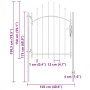 Puerta de jardín de acero blanco 1x2 m