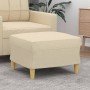 Reposapiés de tela crema 60x50x41 cm en Otomanas | Comprar online en Foro24