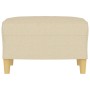 Reposapiés de tela crema 60x50x41 cm