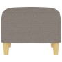 Reposapiés de tela gris taupe 60x50x41 cm