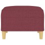 Reposapiés de tela rojo tinto 70x55x41 cm