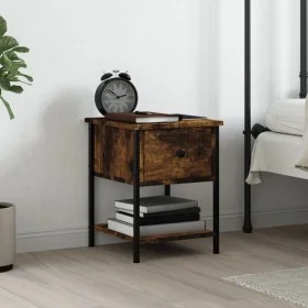 Smoked oak engineered wood bedside table 34x35.5x45cm by vidaXL, Nightstands - Ref: Foro24-825857, Price: 39,05 €, Discount: %