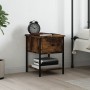 Smoked oak engineered wood bedside table 34x35.5x45cm by vidaXL, Nightstands - Ref: Foro24-825857, Price: 39,68 €, Discount: %