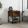 Smoked oak engineered wood bedside table 34x35.5x45cm by vidaXL, Nightstands - Ref: Foro24-825857, Price: 39,05 €, Discount: %