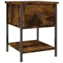 Mesita de noche madera de ingeniería roble ahumado 34x35,5x45cm de vidaXL, Mesitas de noche - Ref: Foro24-825857, Precio: 39,...