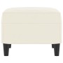 Reposapiés de terciopelo crema 60x50x41 cm