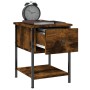 Smoked oak engineered wood bedside table 34x35.5x45cm by vidaXL, Nightstands - Ref: Foro24-825857, Price: 39,68 €, Discount: %