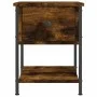 Smoked oak engineered wood bedside table 34x35.5x45cm by vidaXL, Nightstands - Ref: Foro24-825857, Price: 39,05 €, Discount: %