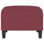 Reposapiés de tela rojo tinto 70x55x41 cm