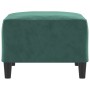 Reposapiés de terciopelo verde oscuro 70x55x41 cm