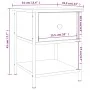 Mesita de noche madera de ingeniería roble ahumado 34x35,5x45cm de vidaXL, Mesitas de noche - Ref: Foro24-825857, Precio: 39,...